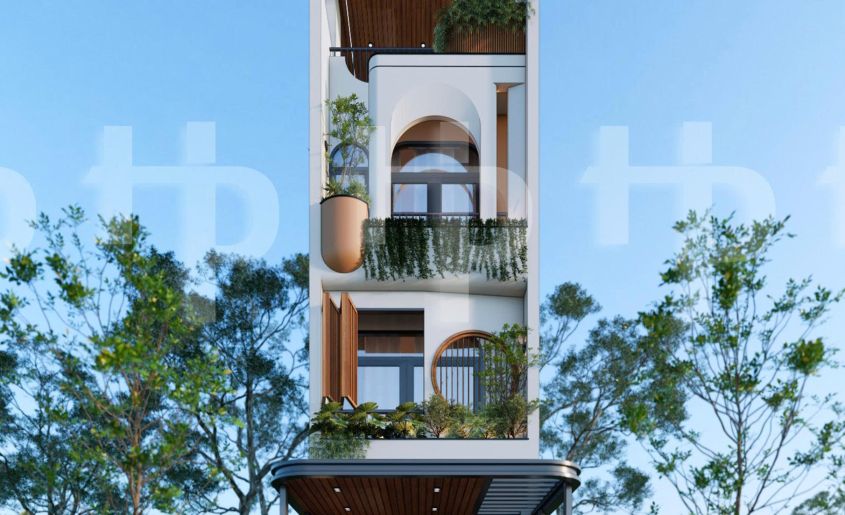 Thiết kế và thi công nhà 1 trệt, 3 tầng , sân thượng, mái -  Mr Phước, Quận Bình Tân