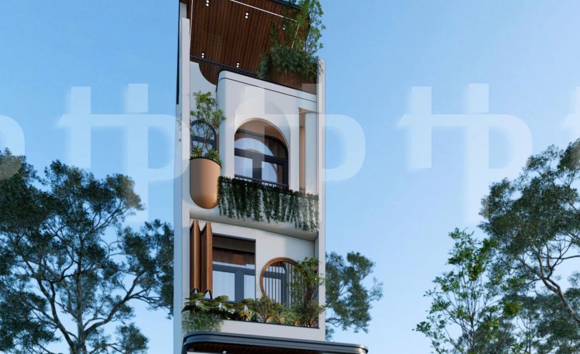 Thiết kế và thi công nhà 1 trệt, 3 tầng , sân thượng, mái -  Mr Phước, Quận Bình Tân